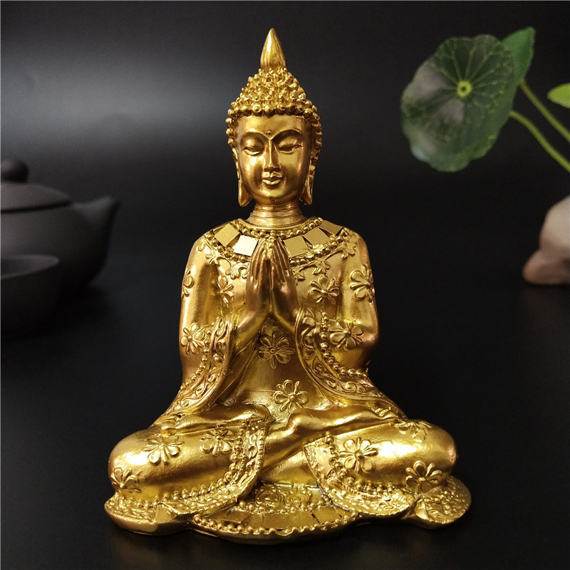 Bonsai Garden Zen - Golden Thailand Buddha Statue Home Garden