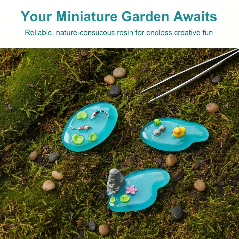 Bonsai Garden With Koi Pond - Mini Resin Pond Ornaments With Koi