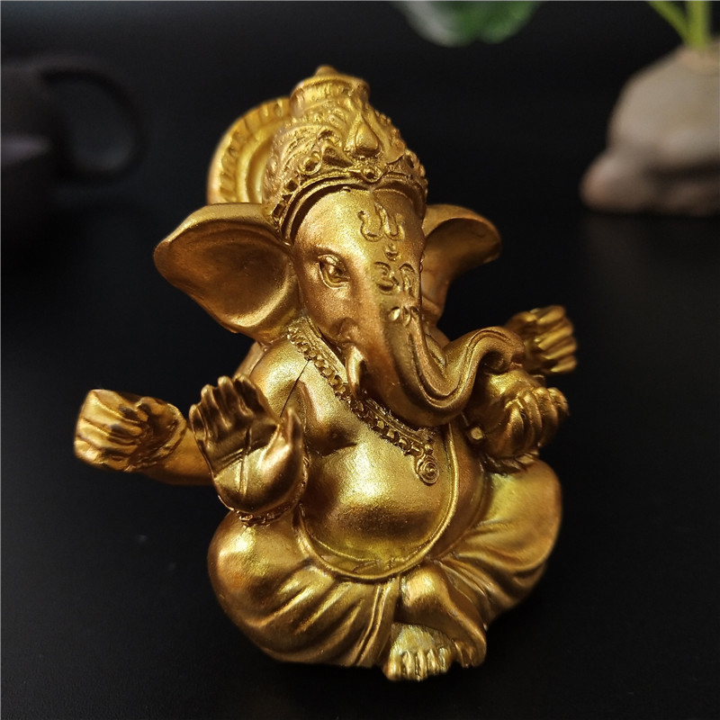 Gold Lord Ganesha Buddha Statu - Bonsai Garden Zen recension och pris