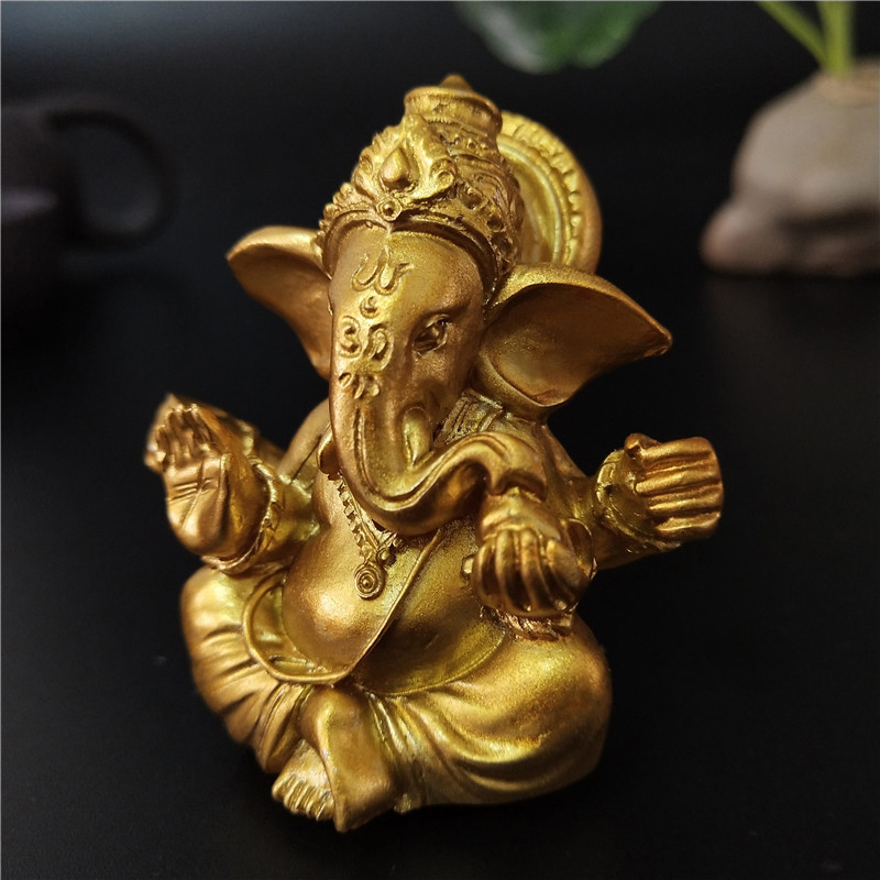 Gold Lord Ganesha Buddha Statu - Bonsai Garden Zen recension och pris