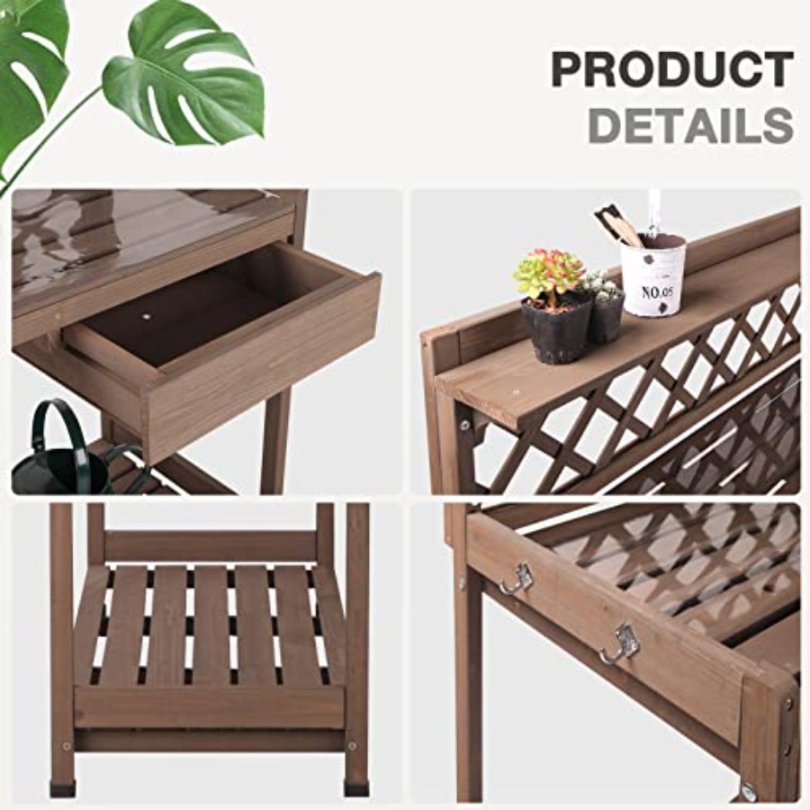 Outdoor Potting Bench For Gard - Bonsai Garden Bench recension och pris
